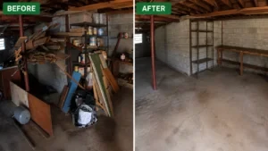 home moving junk removal before and after 